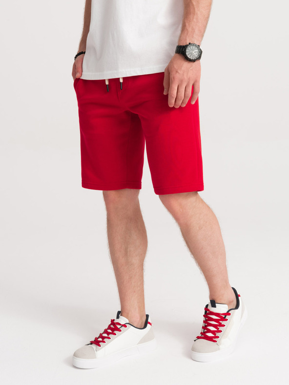 Ombre Clothing Crvena muška trenirka kratke hlače W238