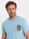 Ombre Clothing Svijetloplava muška majica Ombre Clothing