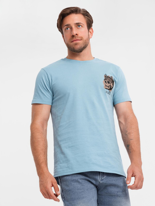 Ombre Clothing Svijetloplava muška majica Ombre Clothing