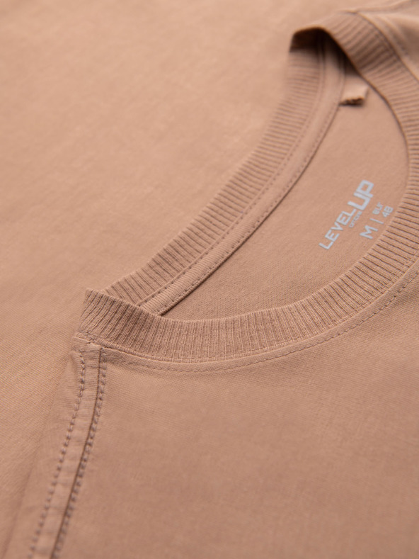 Ombre Clothing Svijetlosmeđa muška majica Ombre Clothing