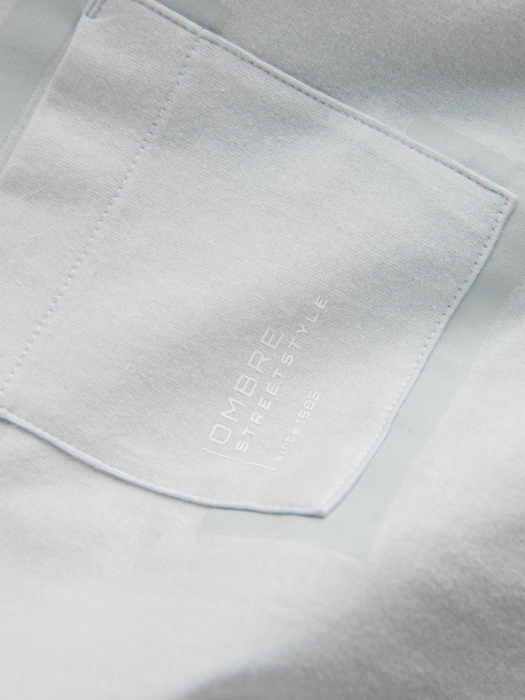 Ombre Clothing Svijetlo siva muška majica Ombre Clothing