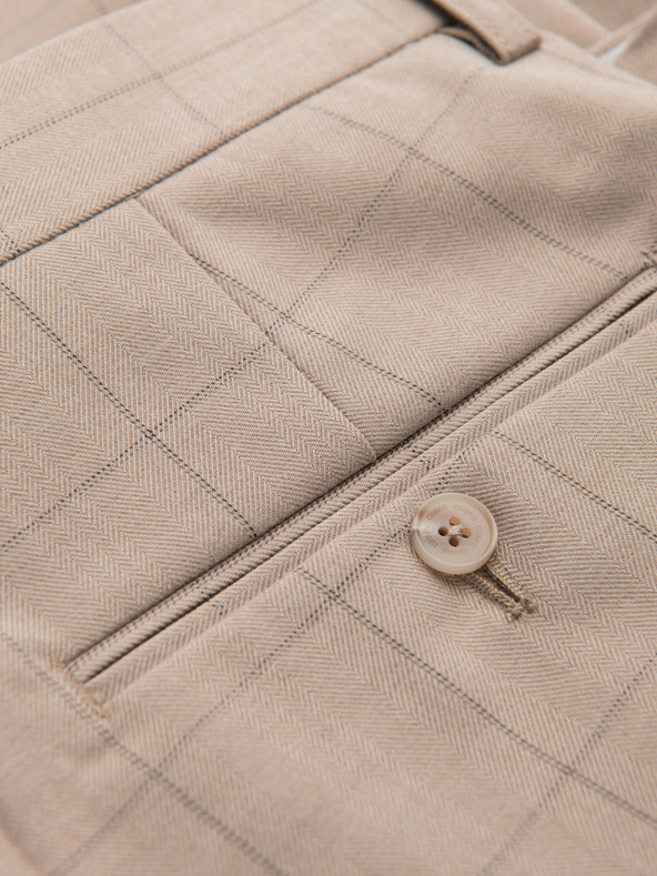 Ombre Clothing Ombre odjeća, muške svijetlo smeđe karirane hlače