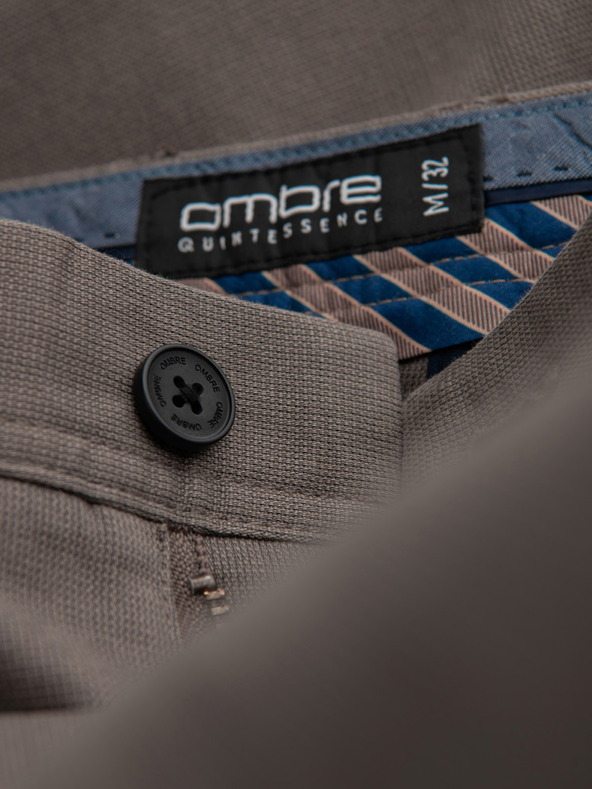 Ombre Clothing Smeđe muške chino hlače Ombre odjeća