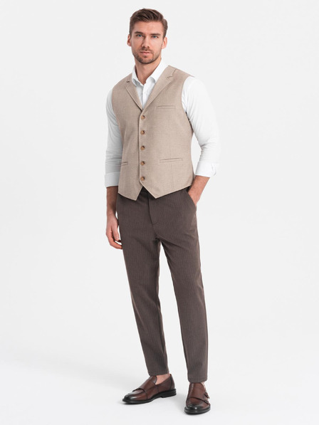 Ombre Clothing Smeđe muške chino hlače Ombre odjeća