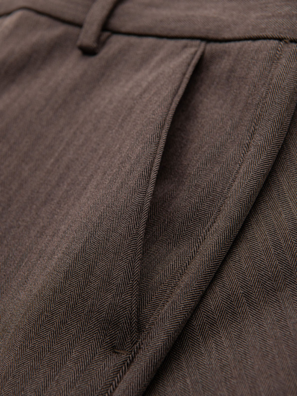 Ombre Clothing Smeđe muške chino hlače Ombre odjeća