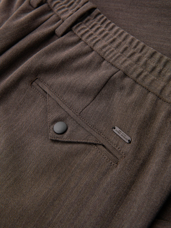 Ombre Clothing Smeđe muške chino hlače Ombre odjeća