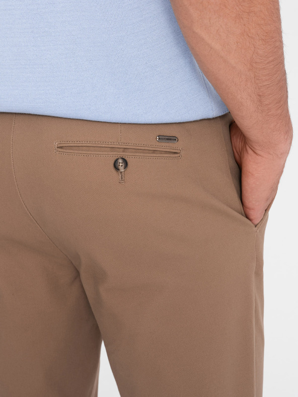 Ombre Clothing Svijetlosmeđi muški uski chino hlače Ombre Clothing