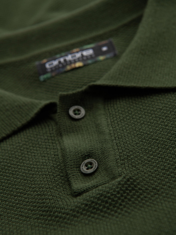 Ombre Clothing Zelena muška polo majica Ombre Clothing