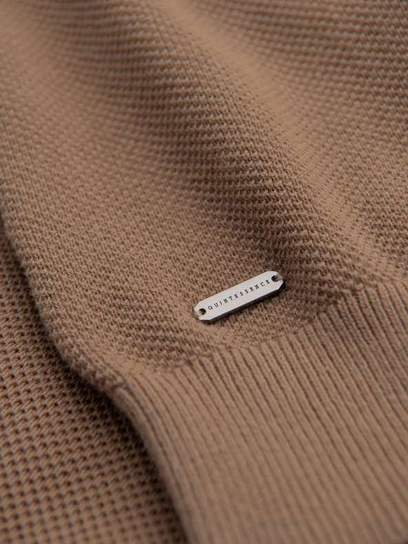 Ombre Clothing Svijetlosmeđa muška polo majica Ombre Clothing