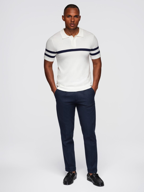 Ombre Clothing Bijela muška polo majica Ombre Clothing