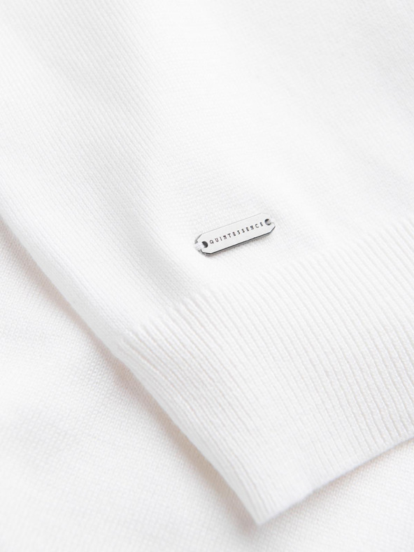 Ombre Clothing Bijela muška polo majica Ombre Clothing