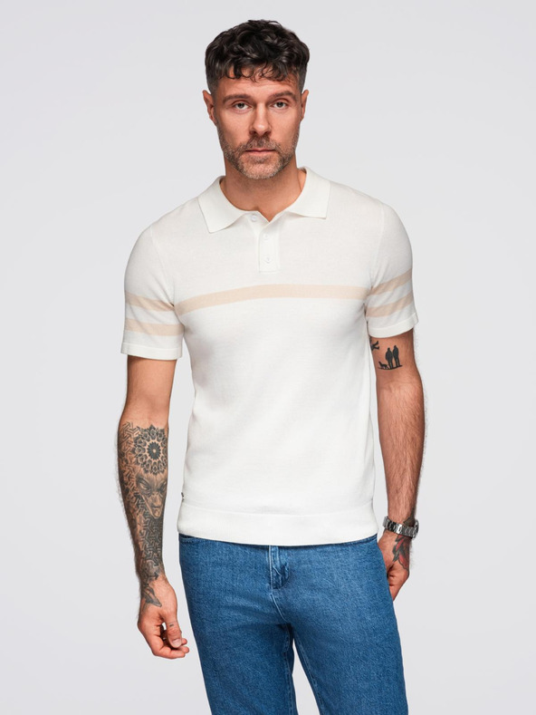 Ombre Clothing Ombre Clothing muška krem ​​polo majica