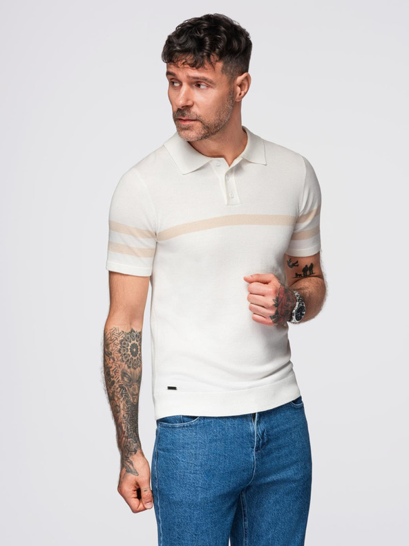 Ombre Clothing Ombre Clothing muška krem ​​polo majica