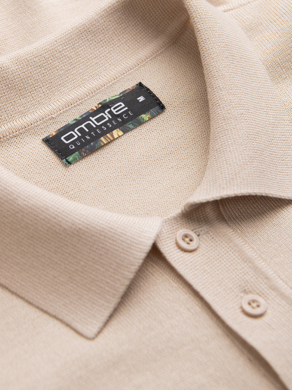Ombre Clothing Bež muška polo majica Ombre Clothing