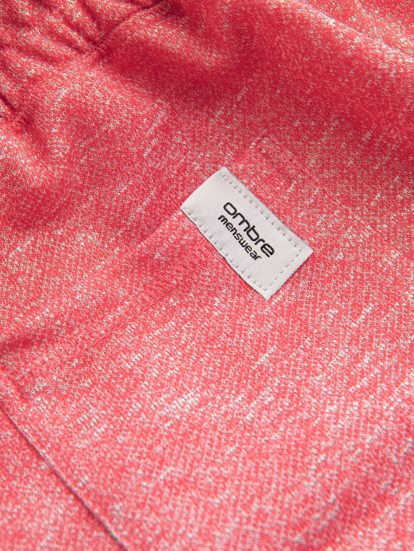 Ombre Clothing Crvene muške tigraste kratke hlače Ombre Clothing