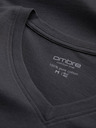 Ombre Clothing Tamno siva muška osnovna majica s V izrezom Ombre Clothing