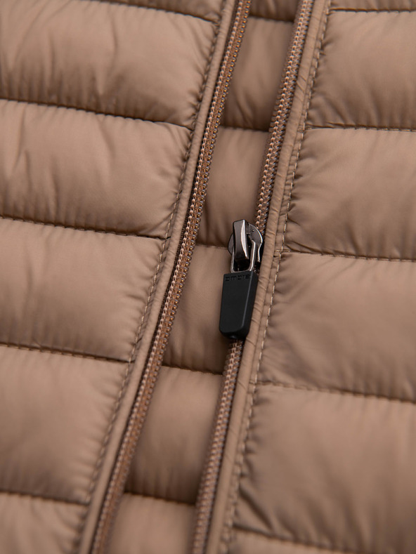 Ombre Clothing Bež muška lagana prošivena jakna Ombre Clothing