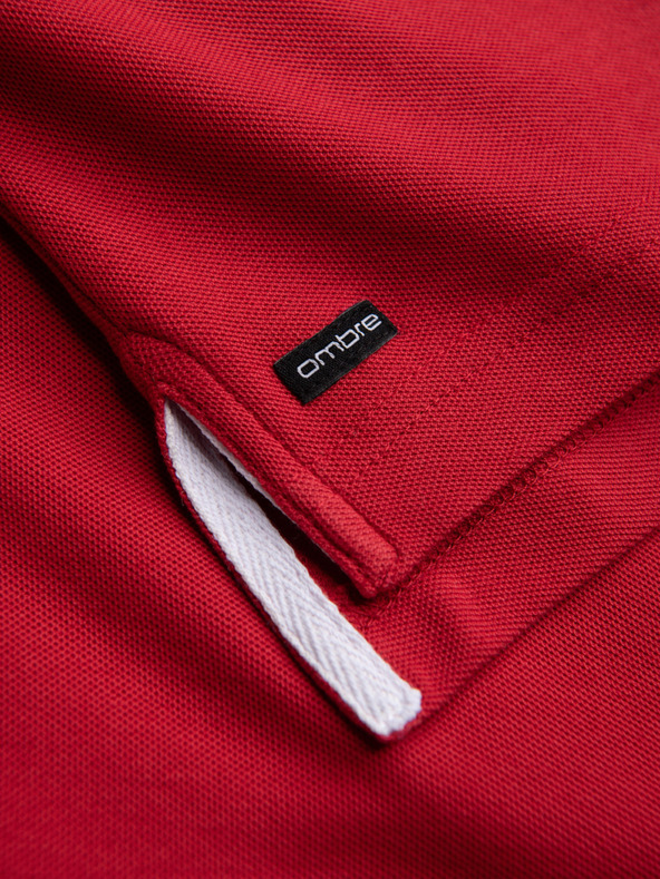 Ombre Clothing Crvena muška polo majica Ombre Clothing