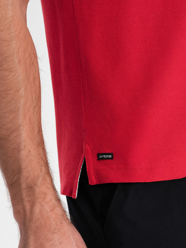 Ombre Clothing Crvena muška polo majica Ombre Clothing