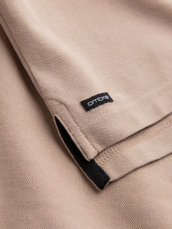 Ombre Clothing Bež muška polo majica Ombre Clothing