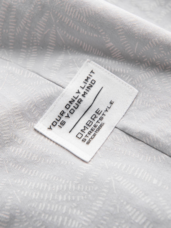 Ombre Clothing Svijetlo siva muška majica s uzorkom Ombre Clothing