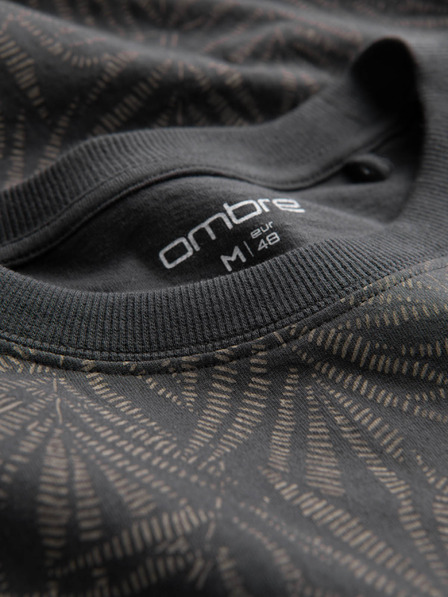 Ombre Clothing Tamno siva muška majica s uzorkom Ombre Clothing
