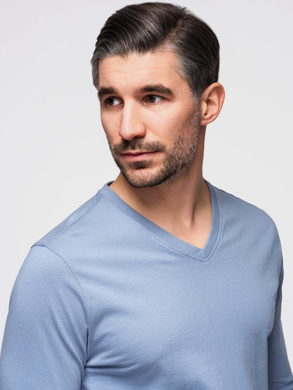 Ombre Clothing Svijetloplava muška osnovna majica Ombre Clothing