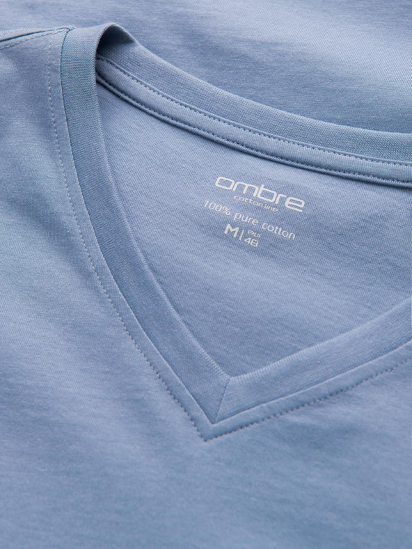 Ombre Clothing Svijetloplava muška osnovna majica Ombre Clothing