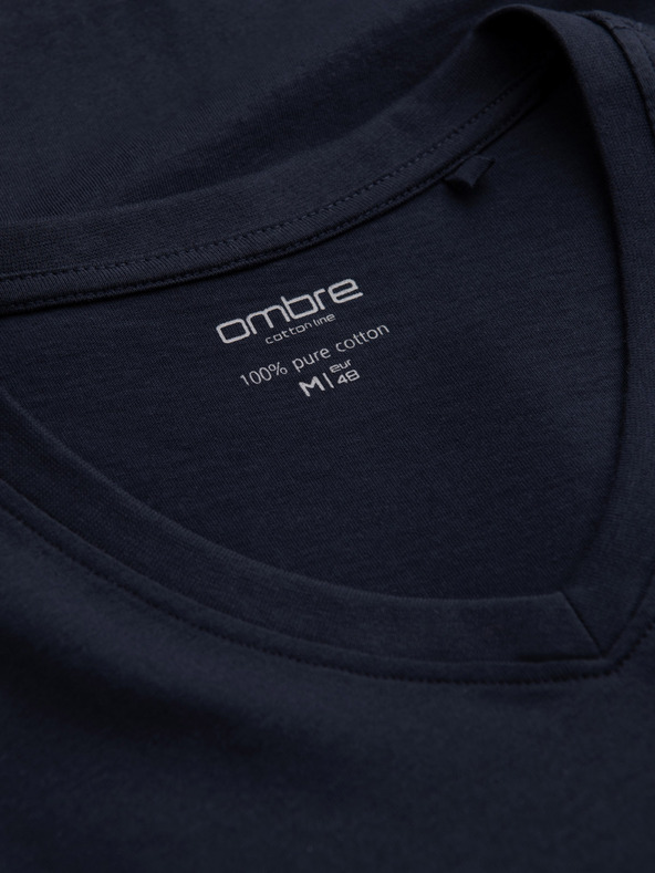 Ombre Clothing Tamnoplava muška basic majica Ombre Clothing