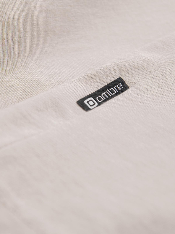 Ombre Clothing Bež muška osnovna majica Ombre Clothing