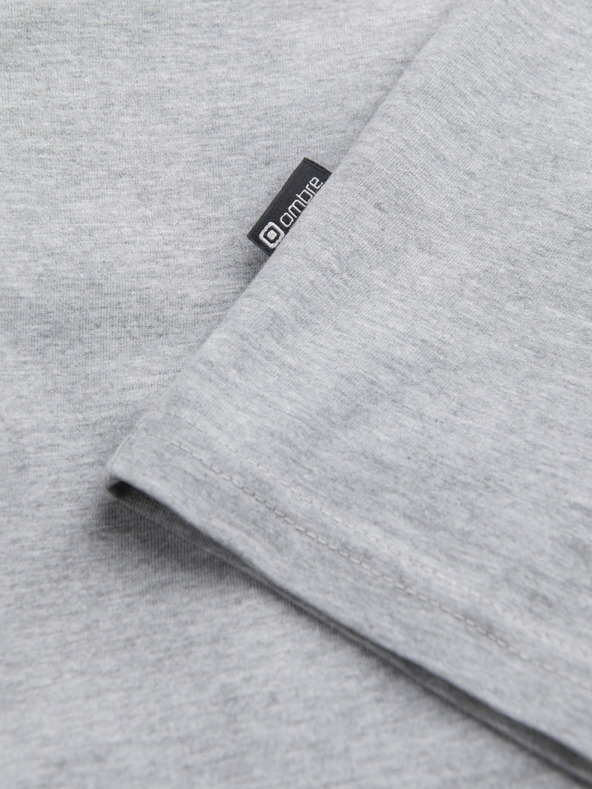 Ombre Clothing Svijetlo siva muška osnovna majica Ombre Clothing