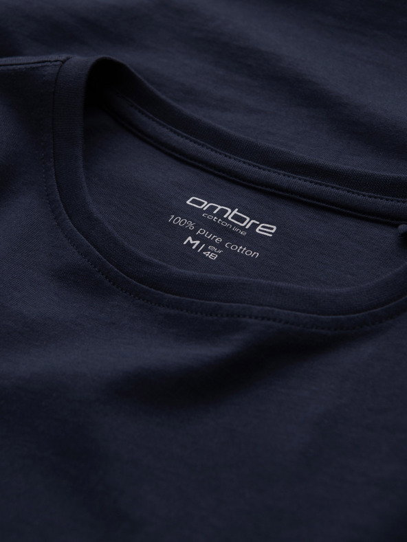 Ombre Clothing Tamnoplava muška basic majica Ombre Clothing