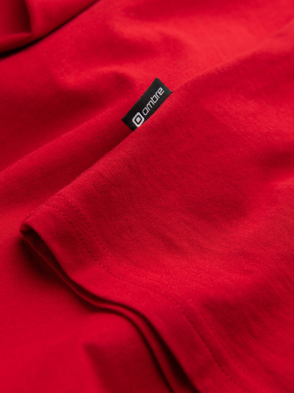 Ombre Clothing Crvena muška osnovna majica Ombre Clothing