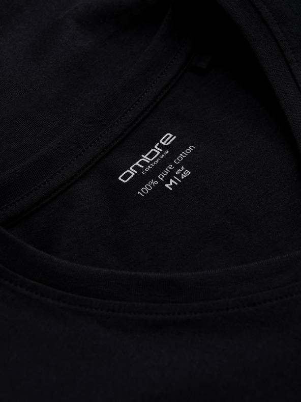 Ombre Clothing Crna muška osnovna majica Ombre Clothing
