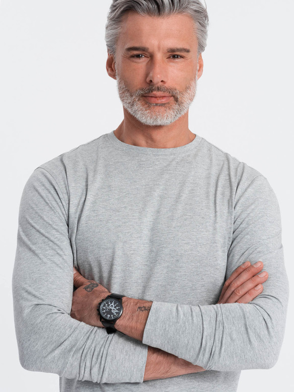 Ombre Clothing Siva muška osnovna majica Ombre Clothing