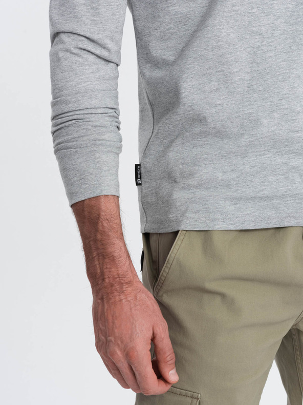 Ombre Clothing Siva muška osnovna majica Ombre Clothing