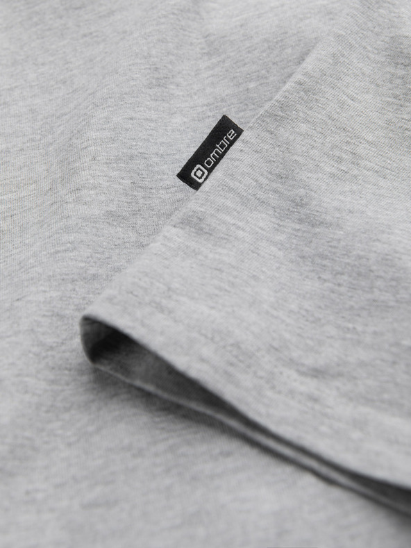 Ombre Clothing Siva muška osnovna majica Ombre Clothing