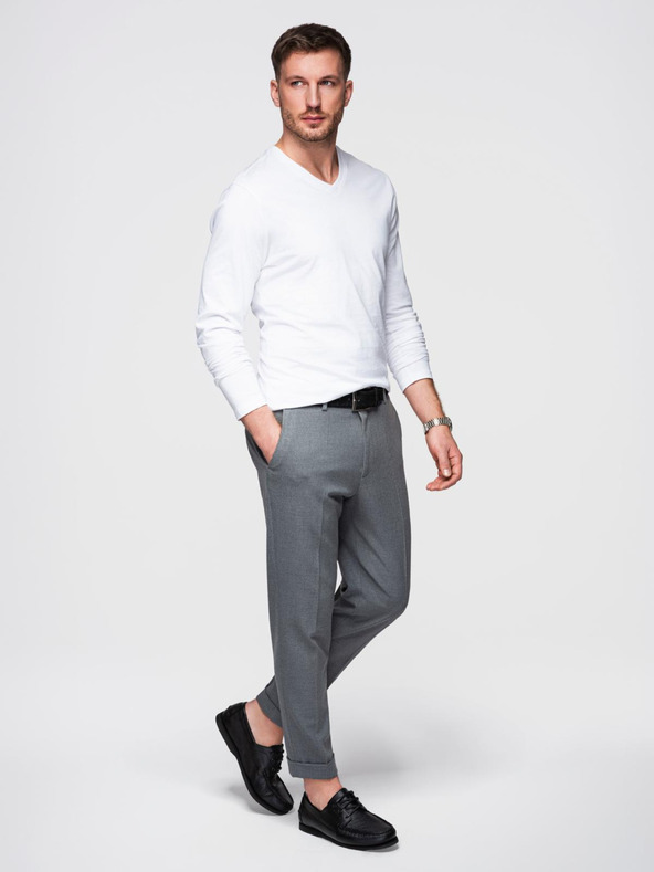 Ombre Clothing Bijela muška osnovna majica Ombre Clothing