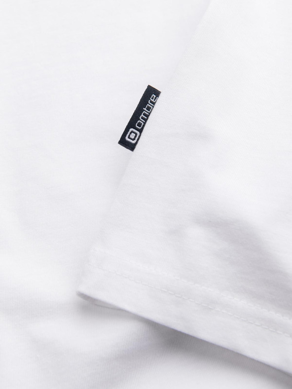 Ombre Clothing Bijela muška osnovna majica Ombre Clothing