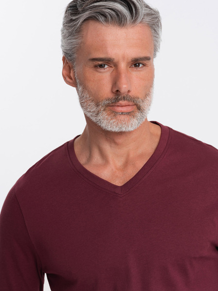 Ombre Clothing Wine muška osnovna majica Ombre Clothing