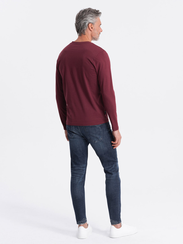 Ombre Clothing Wine muška osnovna majica Ombre Clothing