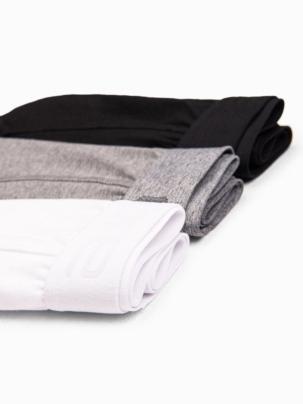 Ombre Clothing Komplet od tri muške bokserice u sivoj, bijeloj i crnoj Ombre odjeći