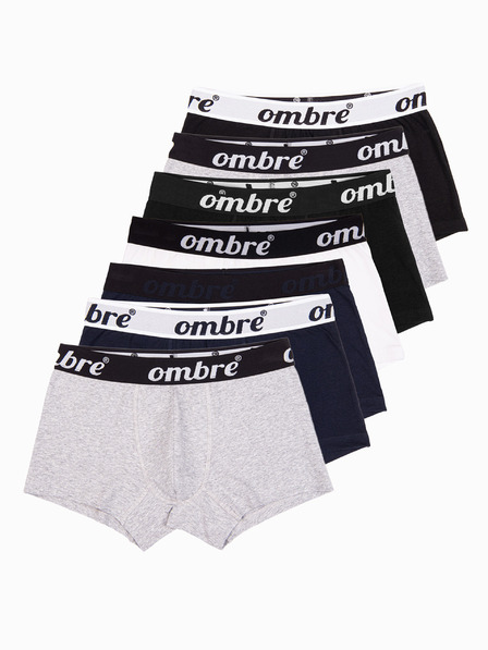 Ombre Clothing Set od sedam muških bokserica u sivoj, tamnoplavoj, bijeloj i crnoj Ombre odjeći