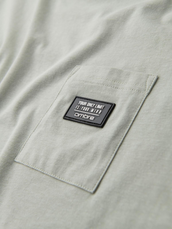 Ombre Clothing Muška ležerna majica s džepom Ombre Clothing zelena