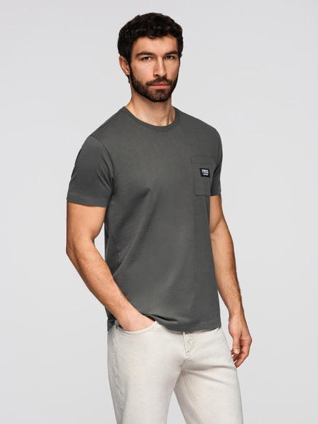 Ombre Clothing Muška ležerna majica s džepom Ombre Clothing zelena