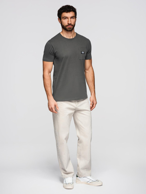 Ombre Clothing Muška ležerna majica s džepom Ombre Clothing zelena