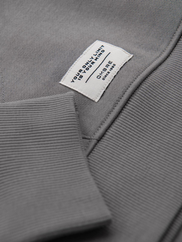 Ombre Clothing Ombre Clothing Muška siva klokanska majica s kapuljačom