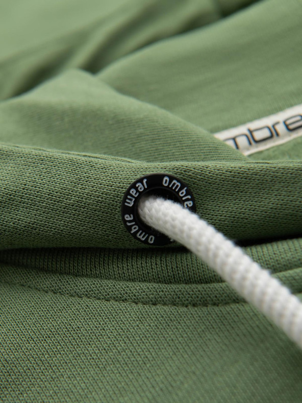 Ombre Clothing Ombre Clothing zelena muška klokanica s kapuljačom