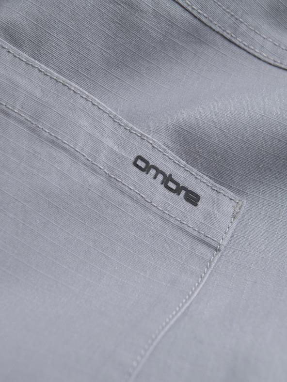 Ombre Clothing Svijetlosive muške cargo jogger hlače Ombre Clothing