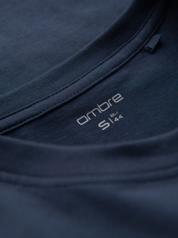 Ombre Clothing Tamnoplava muška majica s džepom Ombre Clothing